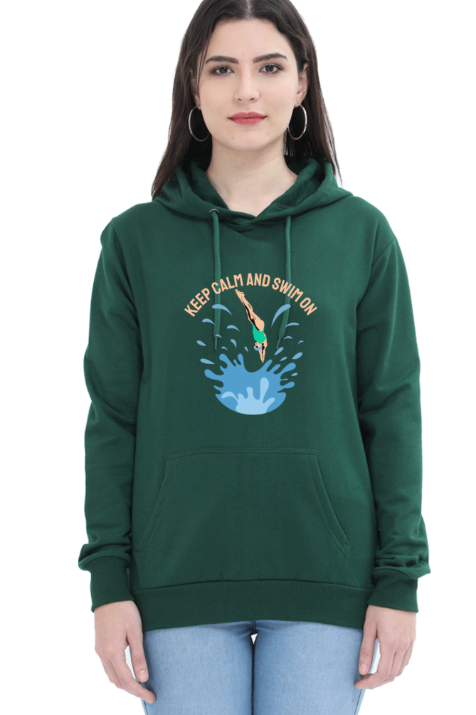 Women's Swimming Sweatshirts Hoodie - Swim On