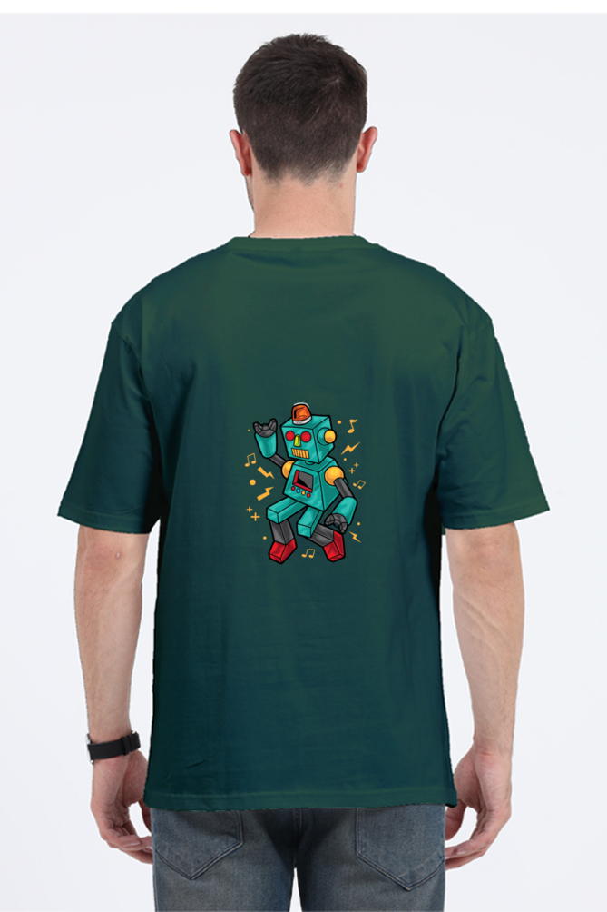 Men Oversized Classic Dance T Shirt - dancing robo