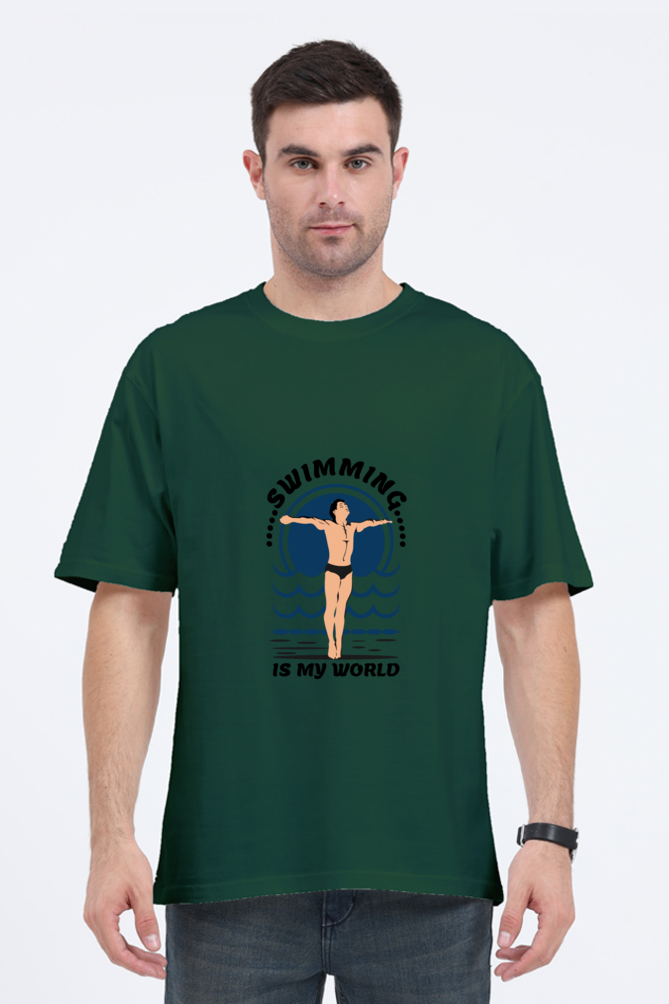 Men Swimming Oversized Classic T Shirt  - My World
