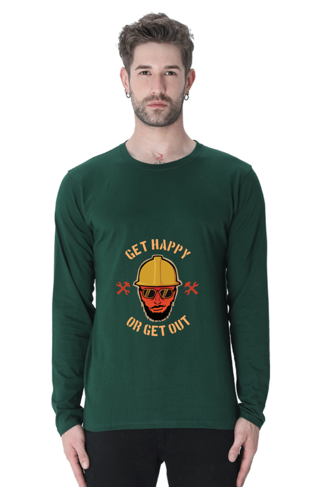 Men's Gardening Full sleeve T-Shirt - happy
