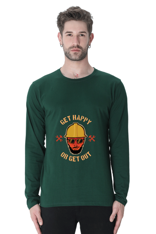 Men's Gardening Full sleeve T-Shirt - happy