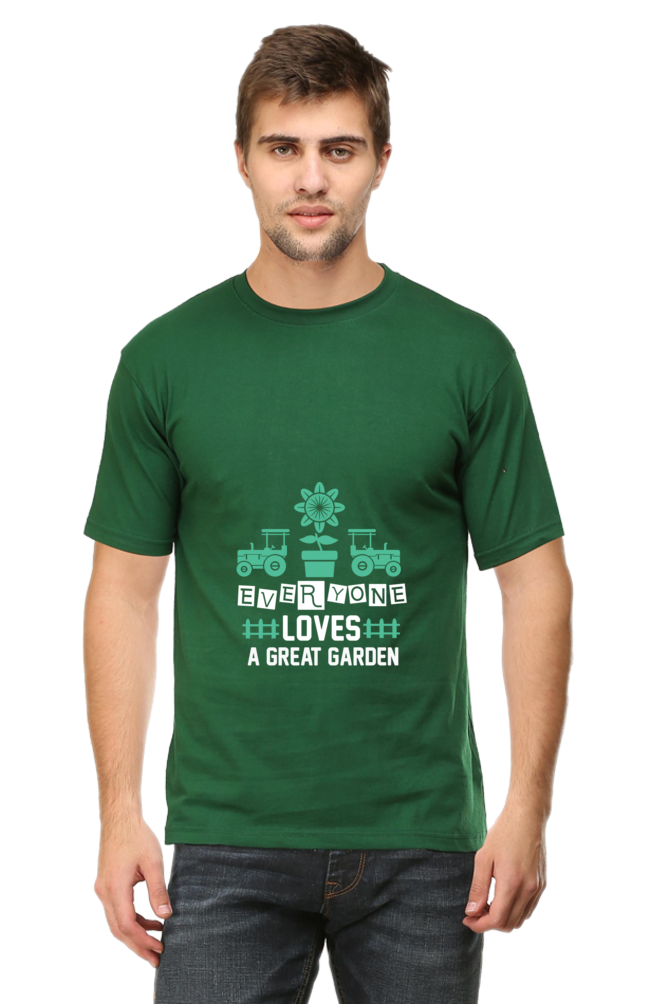 Men's Gardening Cotton Round Neck T-Shirt - great