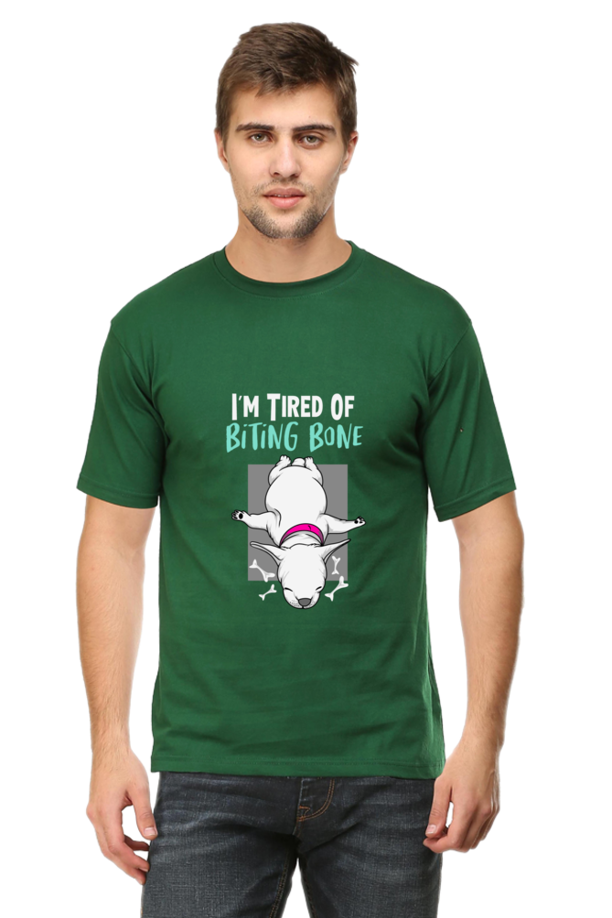 Men's Funny & Queen SVG Round Neck T-Shirt - biting