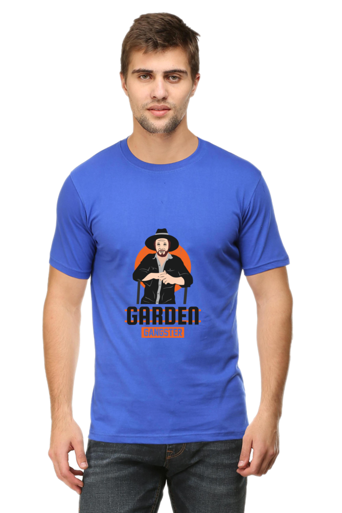 Men's Gardening Cotton Round Neck T-Shirt - gangster