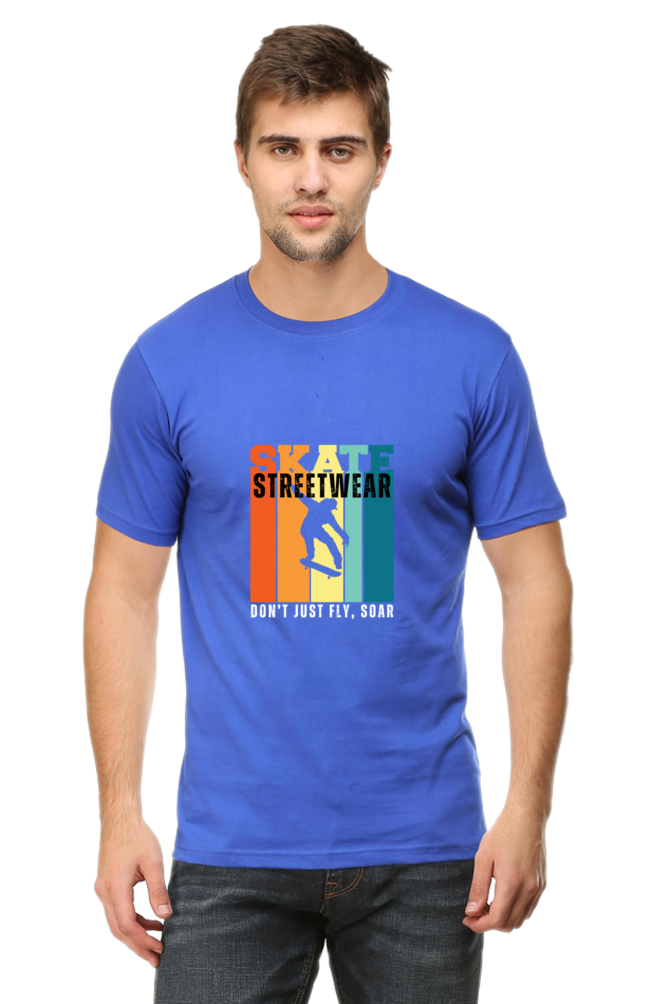 Skateboarding Unisex Cotton Round Neck T-shirt