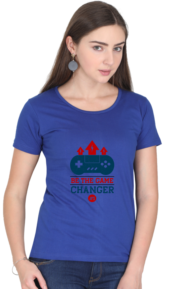 Women’s Round Neck Printed Gamer T-Shirts -  Changer