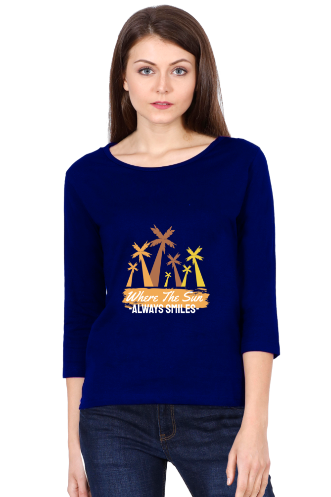 Women’s Full Sleeves Summer T-Shirts -  Always Smiles