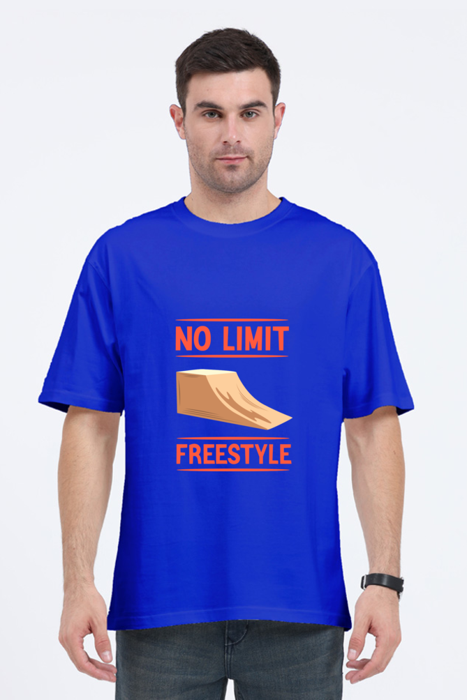 Men Skateboard Oversized Classic T Shirt  - Freestyle