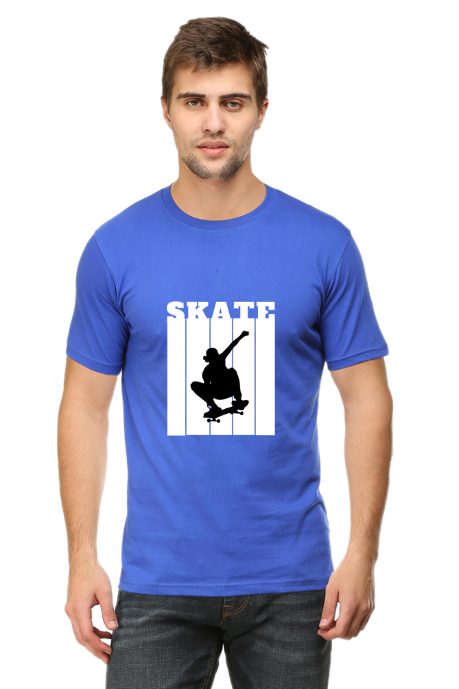 Skateboarding Unisex Cotton Round Neck T-shirt