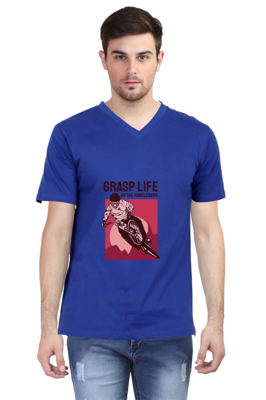 Men's Rider V Neck T-Shirt - grasp