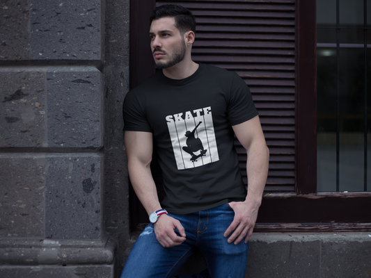 Skateboarding Unisex Cotton Round Neck T-shirt