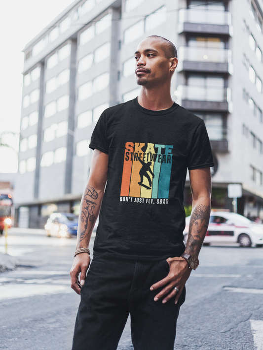 Skateboarding Unisex Cotton Round Neck T-shirt