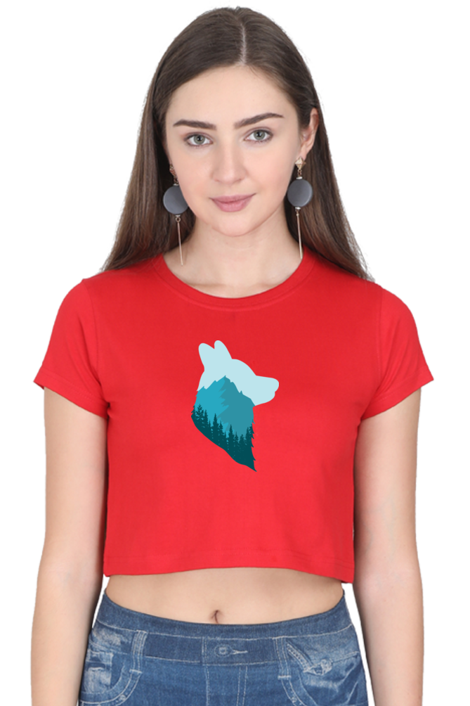Women Adventure Crop Top - wolf