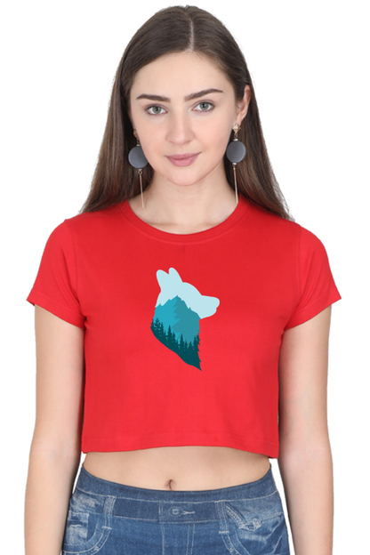 Women Adventure Crop Top - wolf