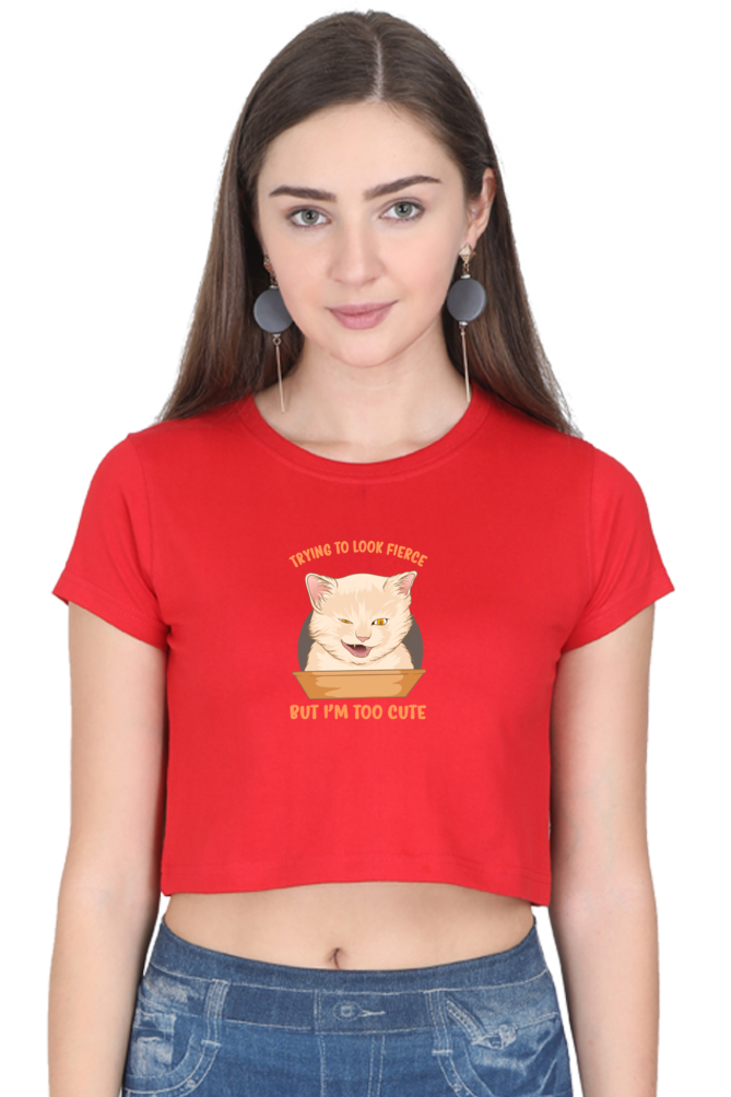 Women Funny & Queen SVG Crop Top - Fierce