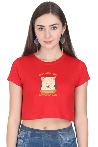 Women Funny & Queen SVG Crop Top - Fierce