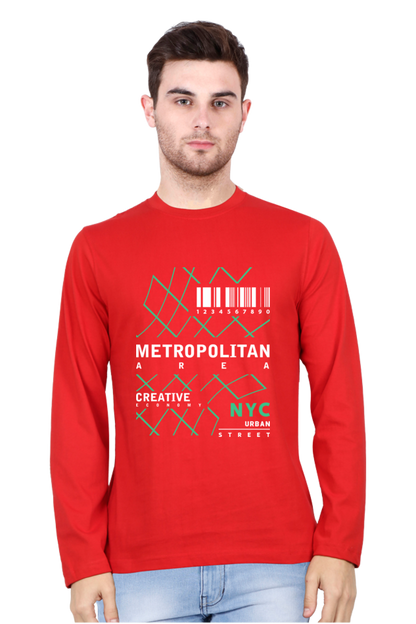 Men’s Full Sleeve - T Shirt -  Metropolitan