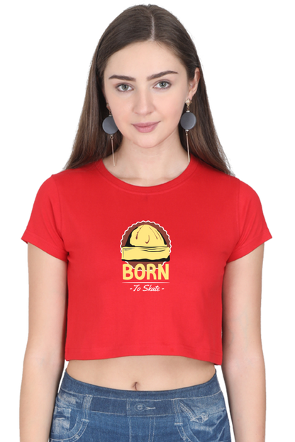 Women Skateboard Crop Top - Born