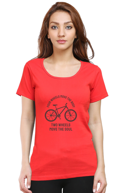 Women’s Round Neck Printed Rider T-Shirts -  move body