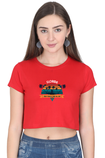 Women's Summer Crop Top - Florida