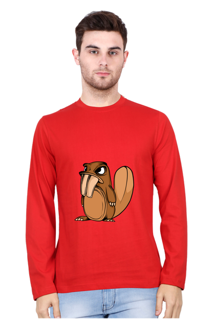 Men’s  Animal's & Monster's Full Sleeve - T Shirt - monster squirrel