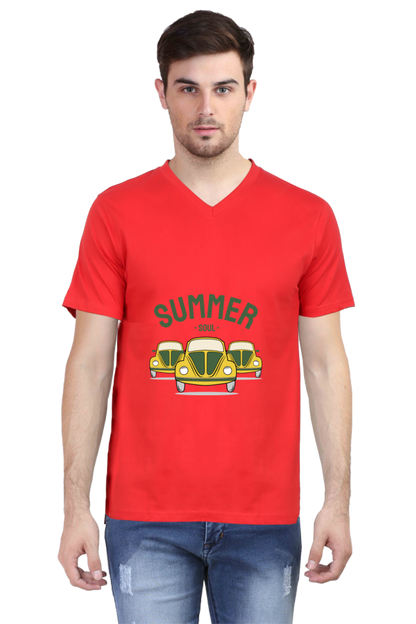 Men's Summer V Neck T-Shirt - Soul