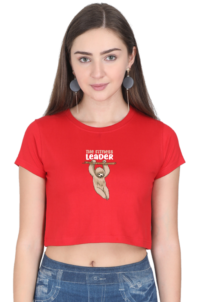 Women Funny & Queen SVG Crop Top - Leader