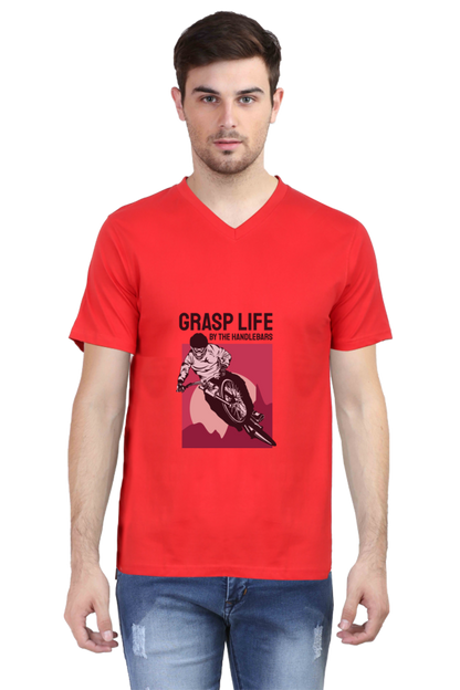 Men's Rider V Neck T-Shirt - grasp