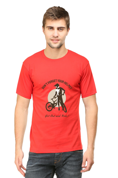 Men's Rider Cotton Round Neck T-Shirt - helmet
