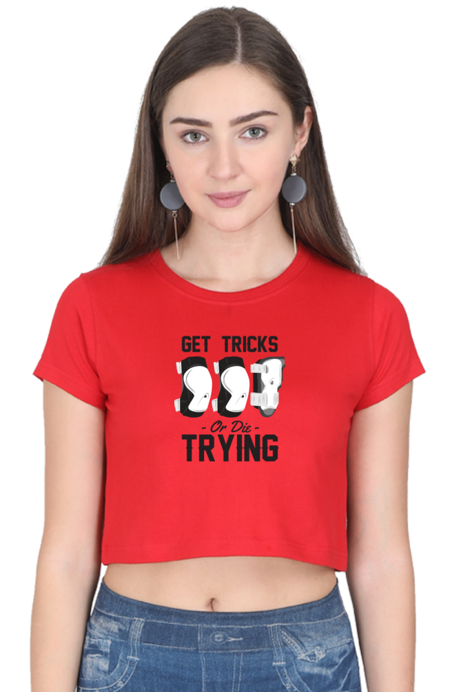 Women Skateboard Crop Top - Tricks