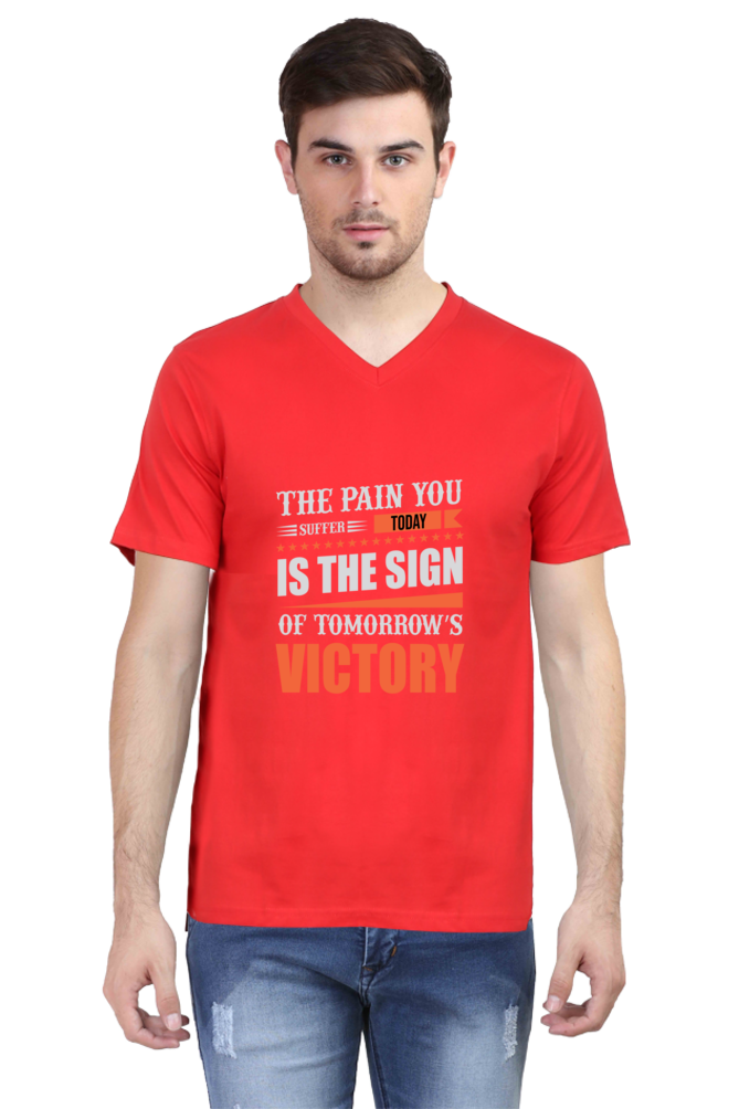 Men's V Neck T-Shirt - Tomorrow Victory