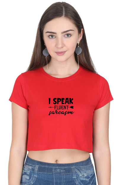 Women Funny & Queen SVG Crop Top - Fluent