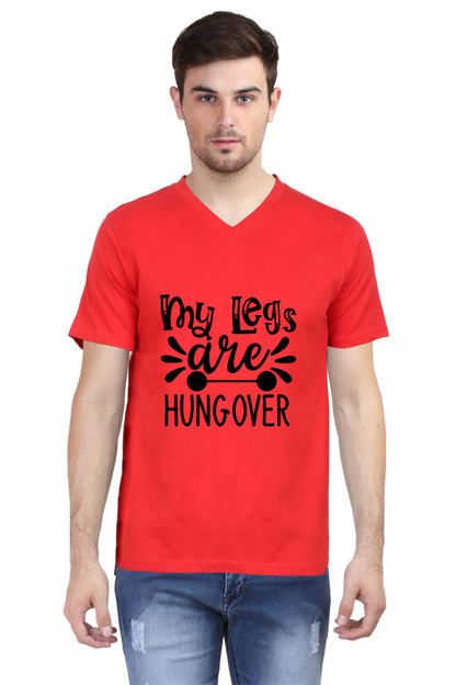 Men's V Neck T-Shirt - Leg's are Hangover