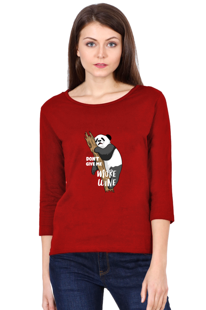 Women’s Full Sleeves Funny & Queen SVG T-Shirts - Wine