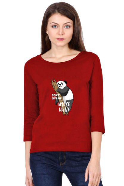 Women’s Full Sleeves Funny & Queen SVG T-Shirts - Wine