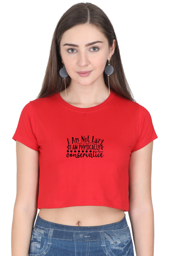 Women Funny & Queen SVG Crop Top - Conservative