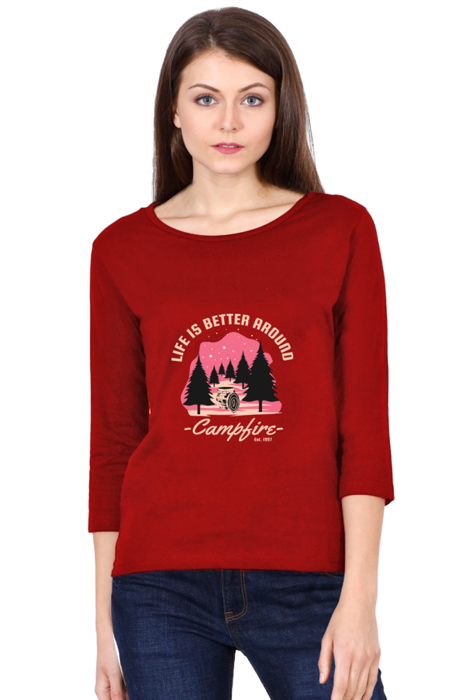 Women’s Full Sleeves Adventure T-Shirts - life is better