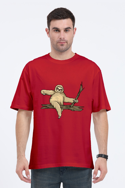 Men Sloth Oversized Classic T Shirt  - wood ride