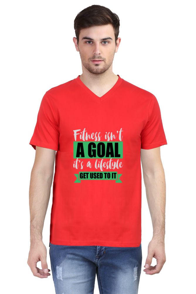 Men's V Neck T-Shirt - Get Used To It