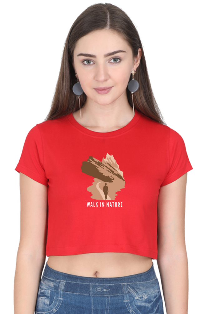 Women Adventure Crop Top - nature walk