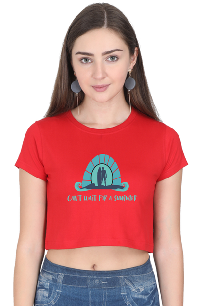 Women's Summer Crop Top - Can't Wait