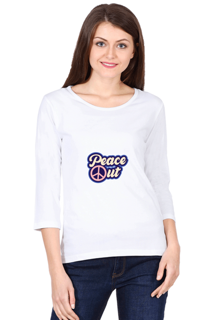Women Full Sleeve T-Shirt - Peace Out