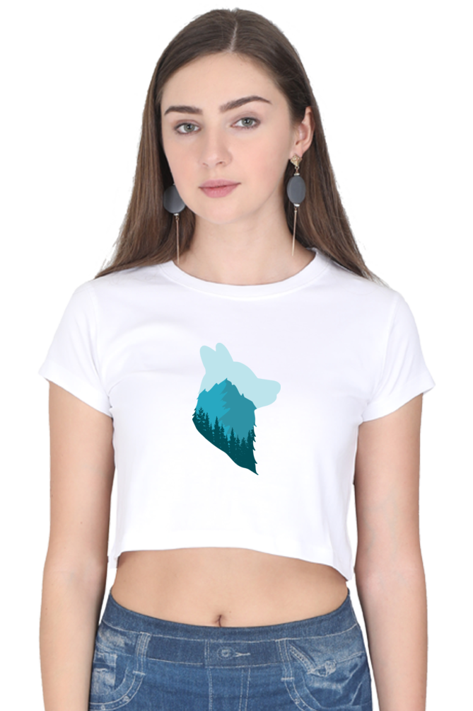 Women Adventure Crop Top - wolf