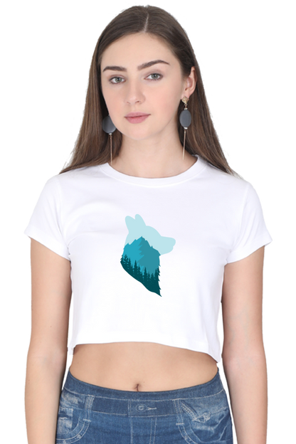 Women Adventure Crop Top - wolf