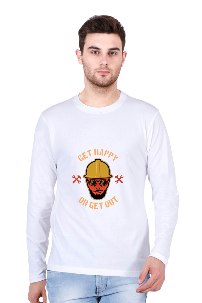 Men's Gardening Full sleeve T-Shirt - happy