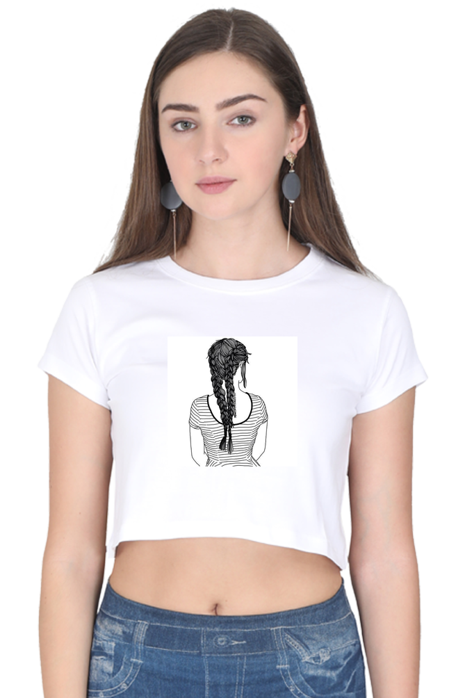 Women's Crop Top - girl with brads