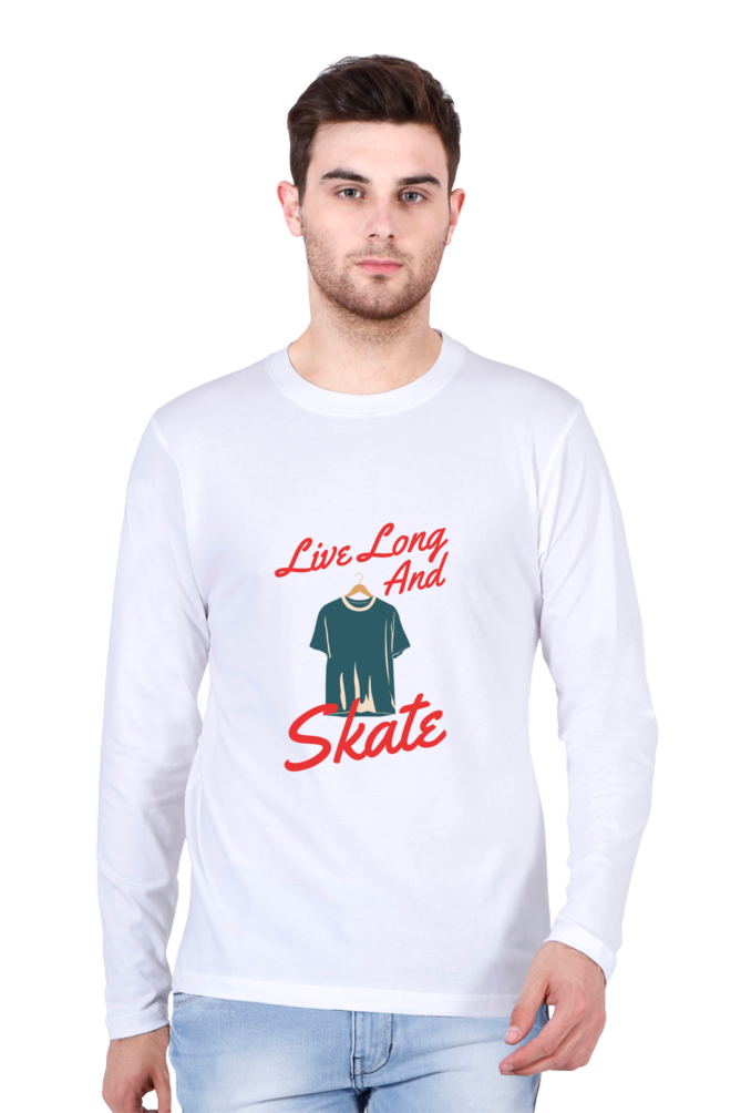 Men’s  Skateboard Full Sleeve - T Shirt - Live Long