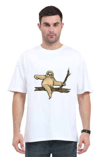 Men Sloth Oversized Classic T Shirt  - wood ride