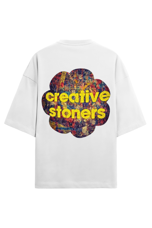 Women Terry Oversized T Shirt Creative