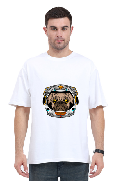 Men Animal's & Monster's  Oversized Classic T Shirt  -  helmet dog